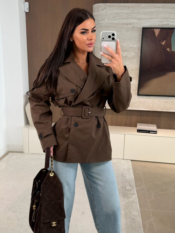 Trencz Pavero short czekoladowy