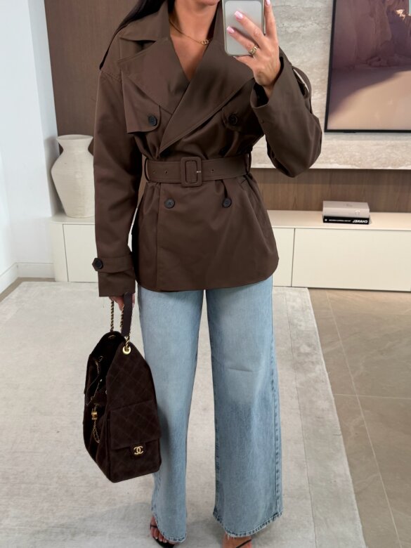 Trencz Pavero short czekoladowy