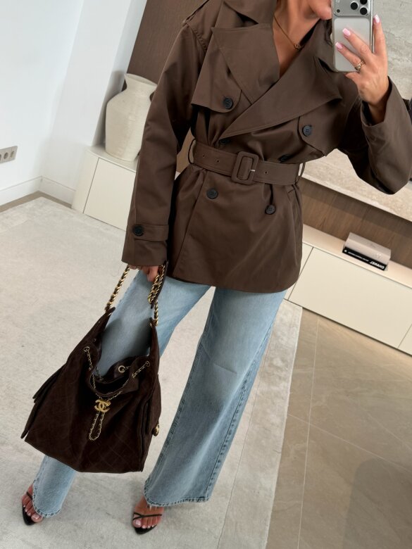 Trencz Pavero short czekoladowy