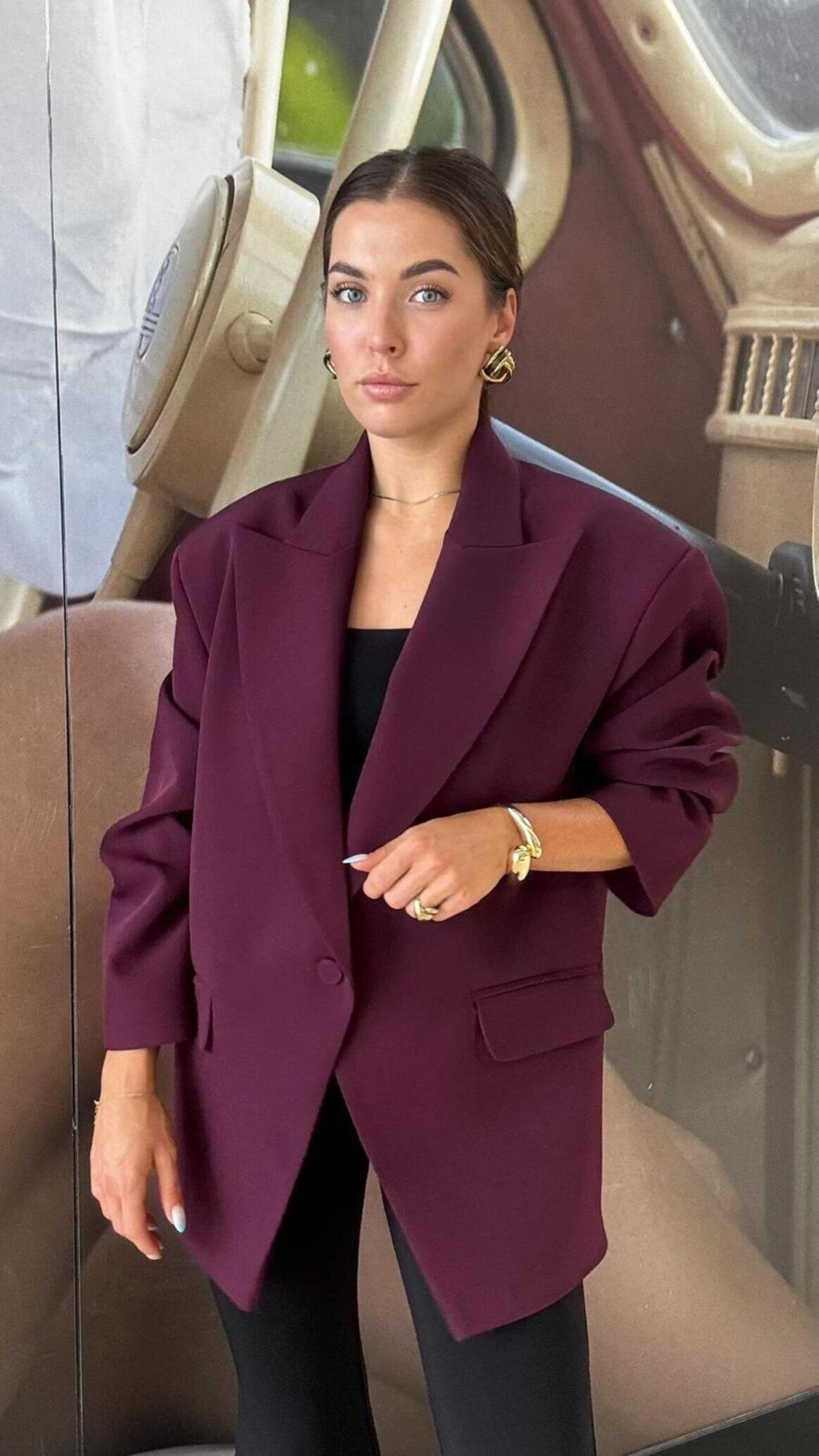 Marynarka Sella jagodowa