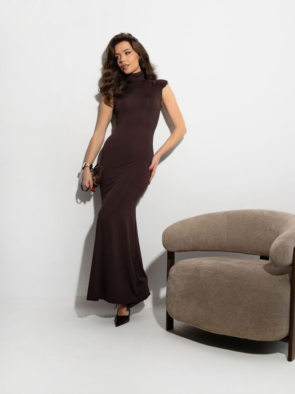 Dress Dorotea maxi brown