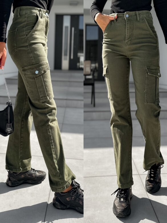 Spodnie Vergaro jeans khaki