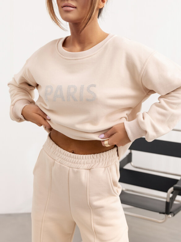 Bluza Paris dresowa beżowa