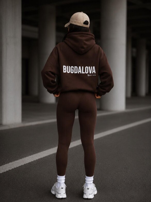 Bluza Comossa bawełniana czekoladowa 