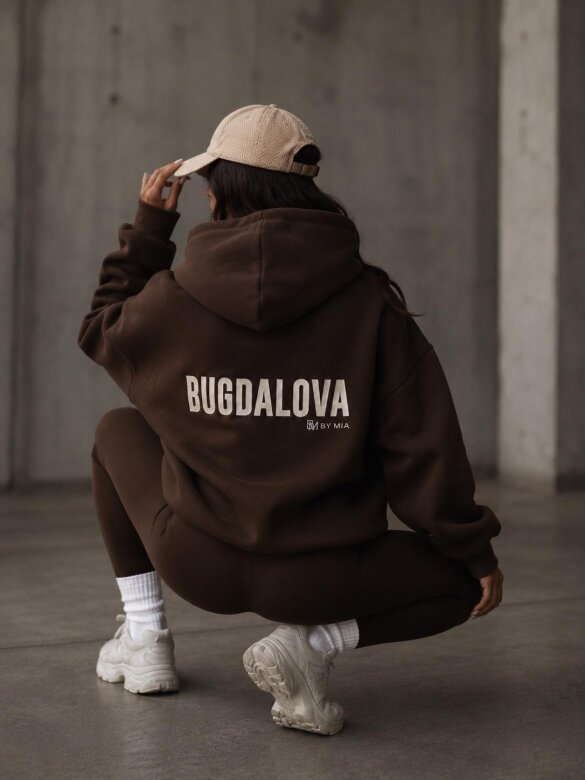 Bluza Comossa bawełniana czekoladowa 