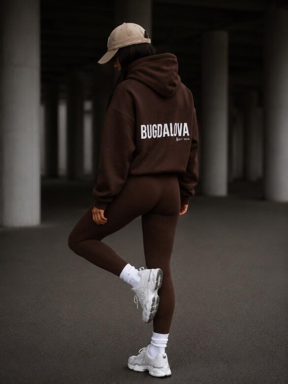 Bluza Comossa bawełniana czekoladowa 
