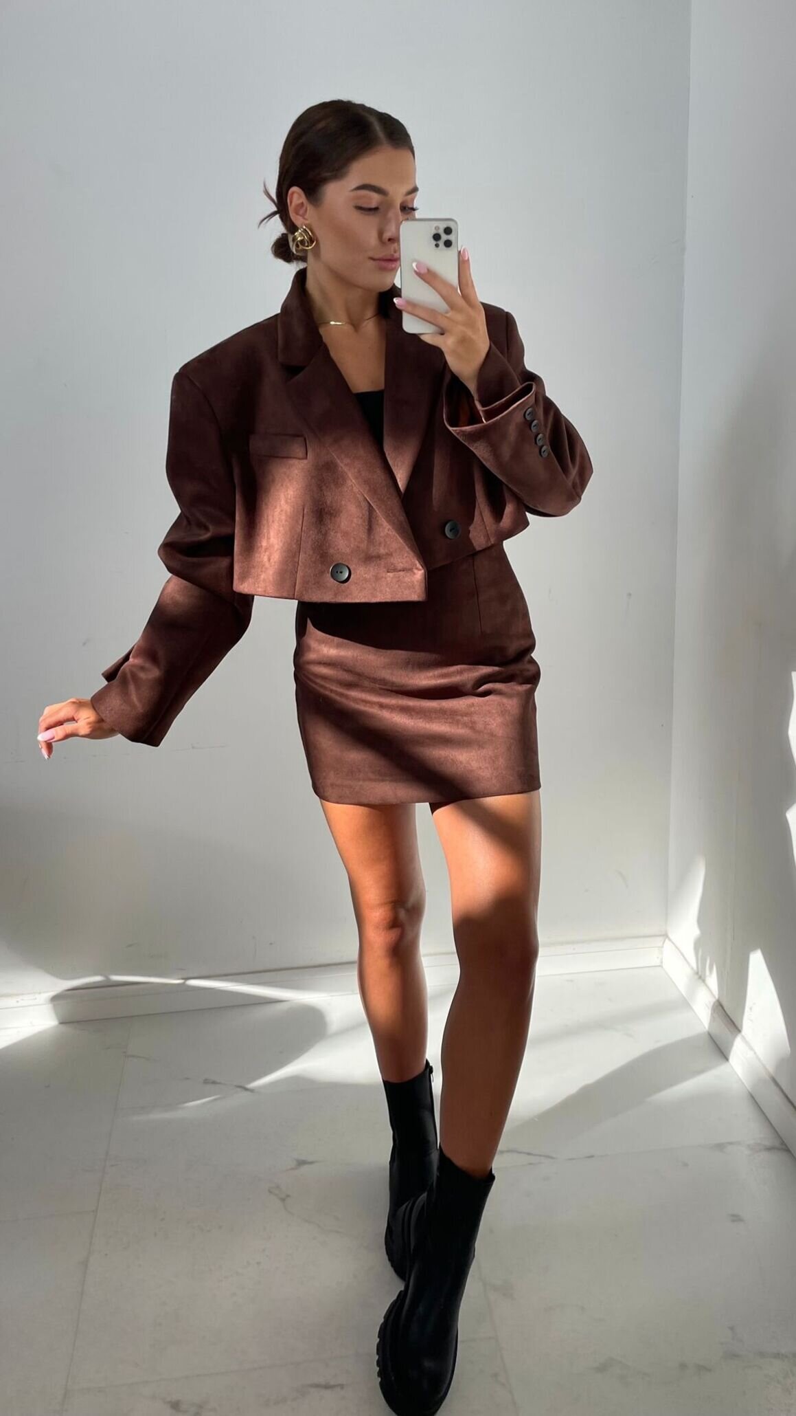 Spódniczka Devora czekoladowa 