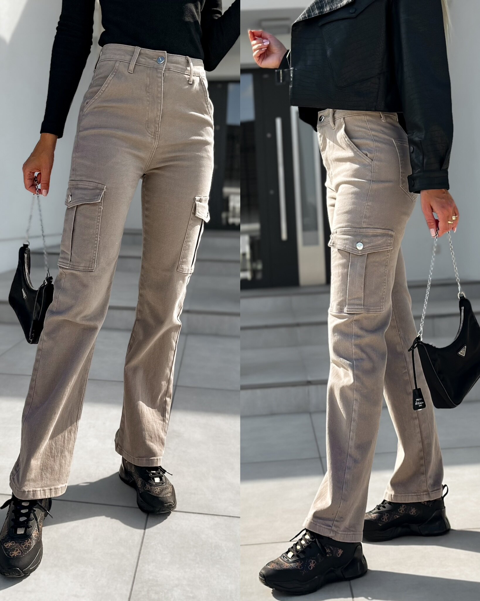 Spodnie Vergaro jeans latte