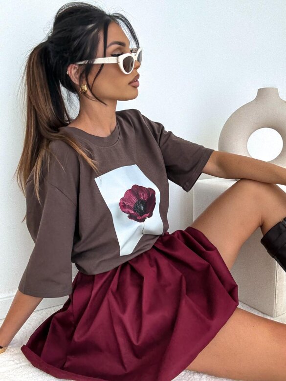 T-shirt York czekoladowy