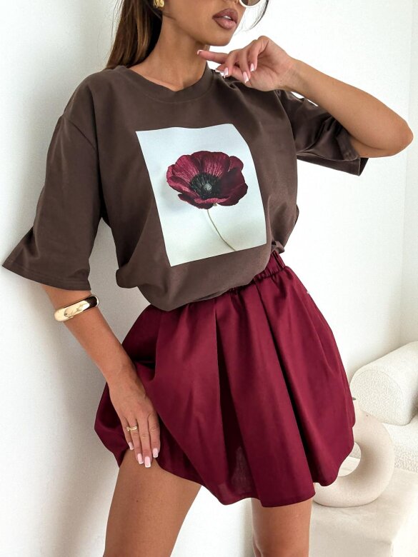 T-shirt York czekoladowy