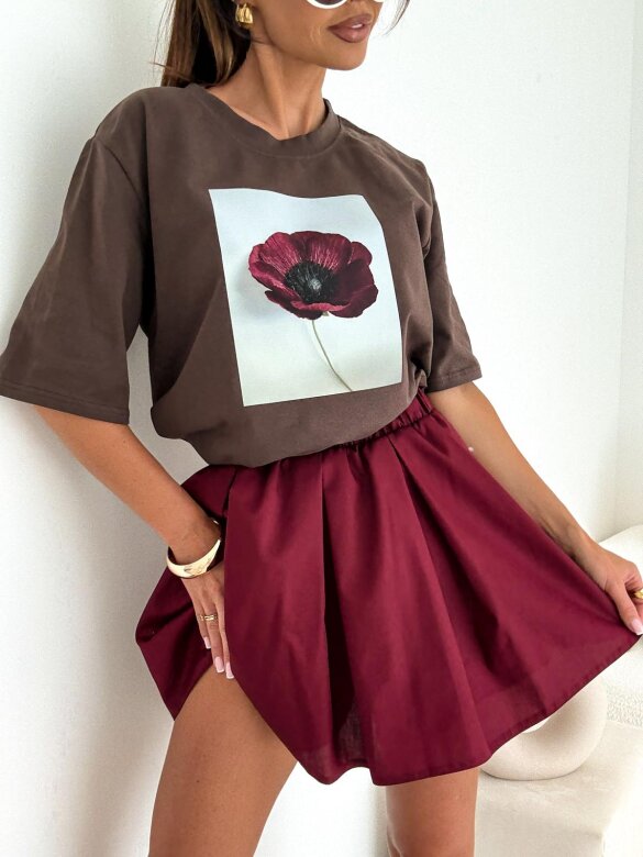 T-shirt York czekoladowy
