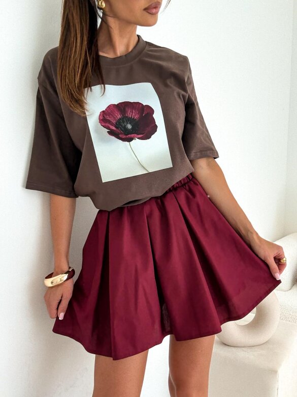 T-shirt York czekoladowy