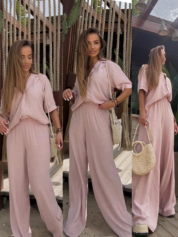 Komplet 2w1 Caldere 100% len pudrowy