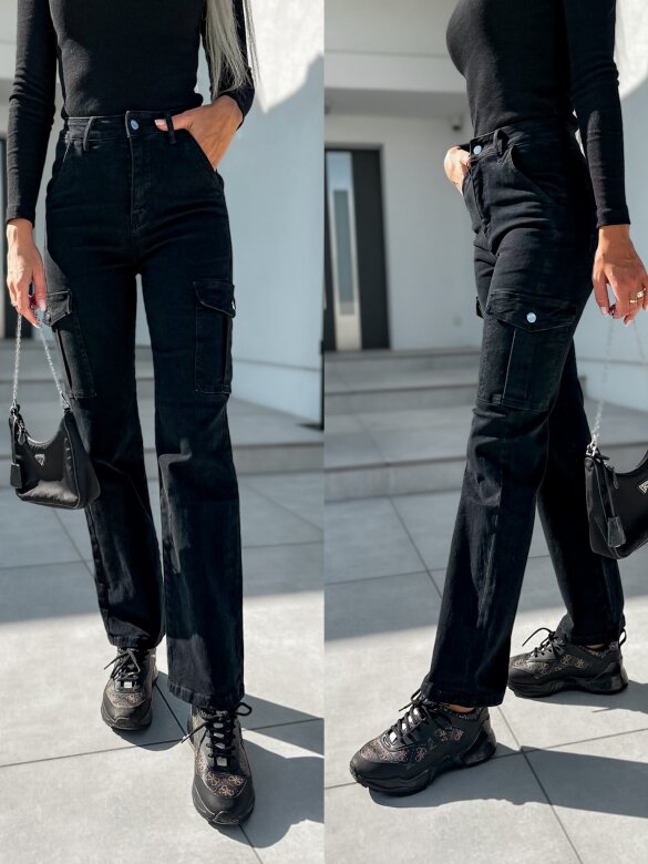 Spodnie Vergaro jeans czarne