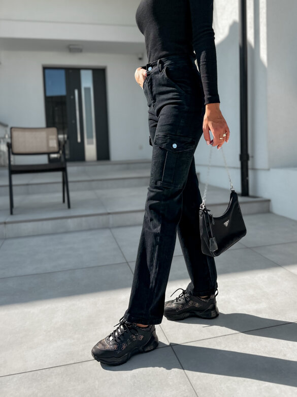 Spodnie Vergaro jeans czarne