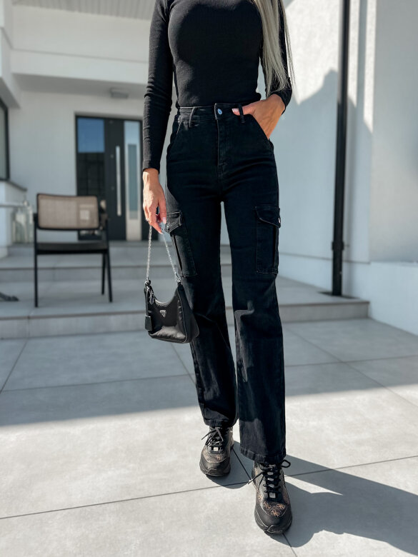Spodnie Vergaro jeans czarne