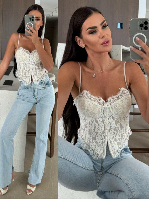 Corset Mirelli stiffened white