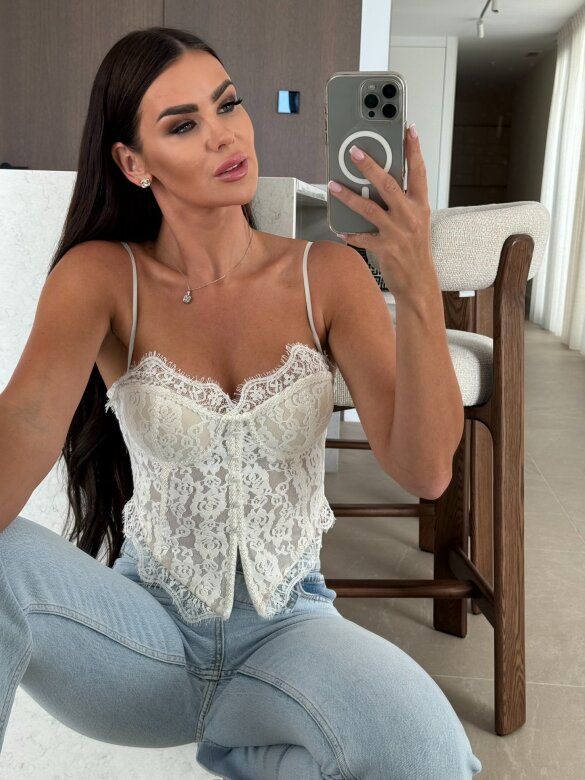 Corset Mirelli stiffened white