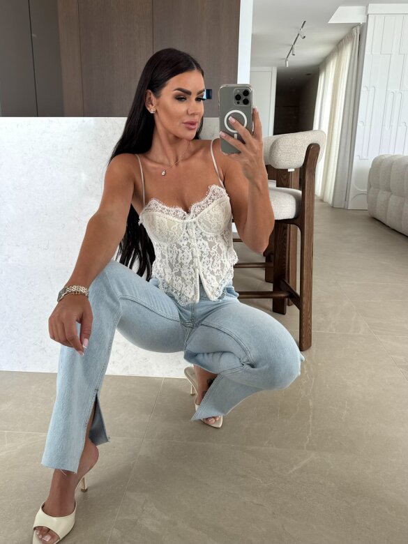 Corset Mirelli stiffened white