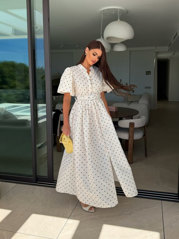 Sukienka Flirty maxi ecru