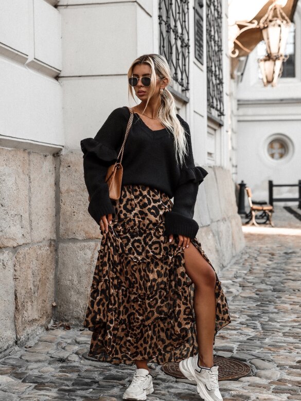 Sweter Furbelow czarny