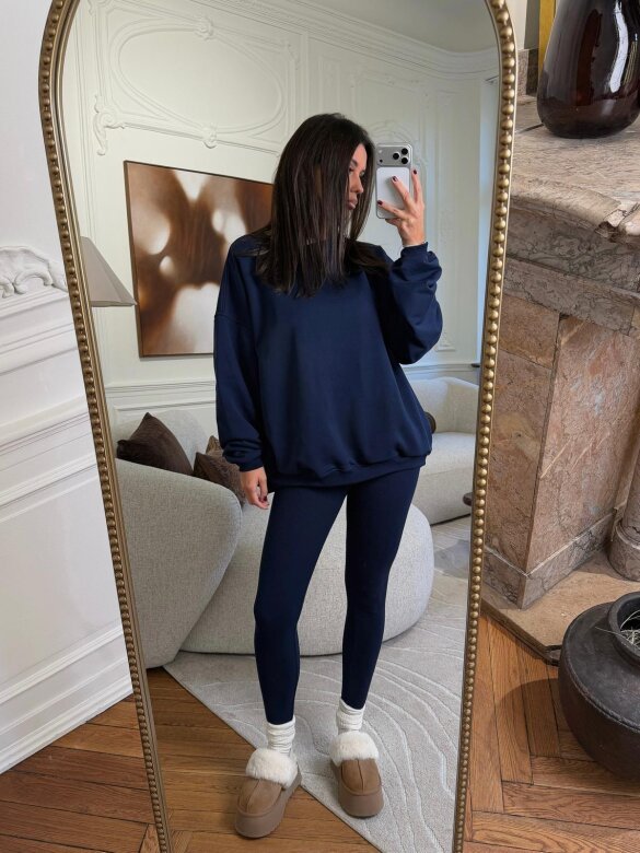 Bluza Comfort Zone bawełniana granatowa 