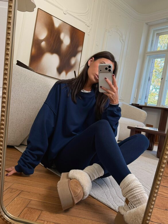 Bluza Comfort Zone bawełniana granatowa 