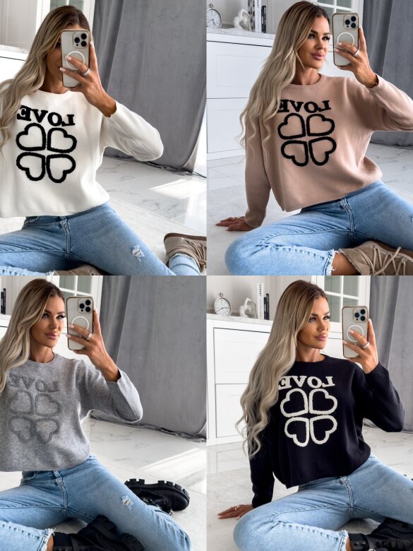 Sweter Lucky Love czarny