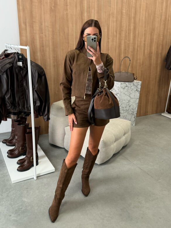 Spodenki Colleen brązowe 