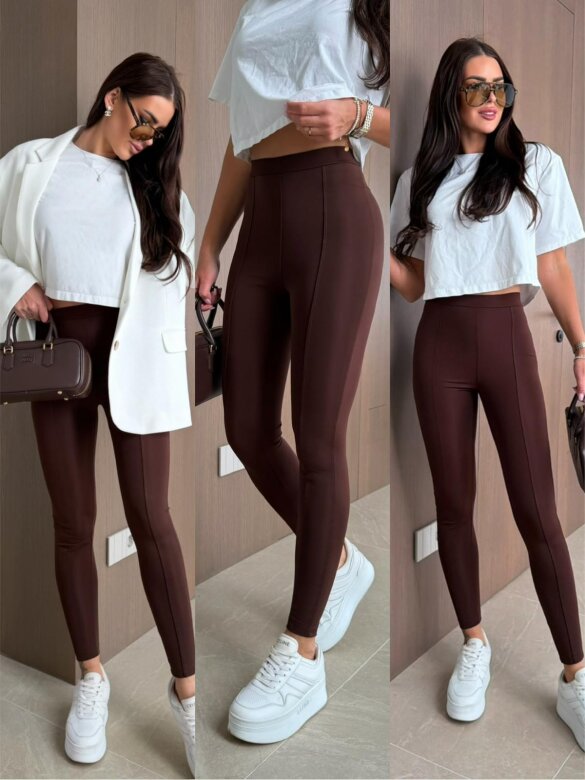 Legginsy Merlotto czekoladowe