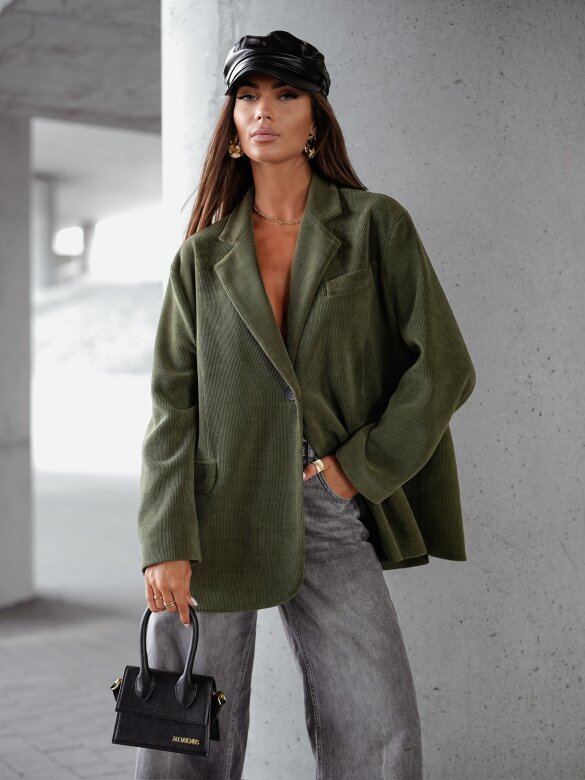 Marynarka Eralisea sztruksowa zielona