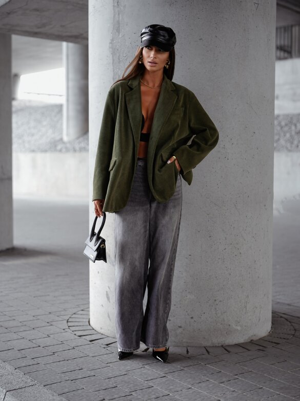 Marynarka Eralisea sztruksowa zielona