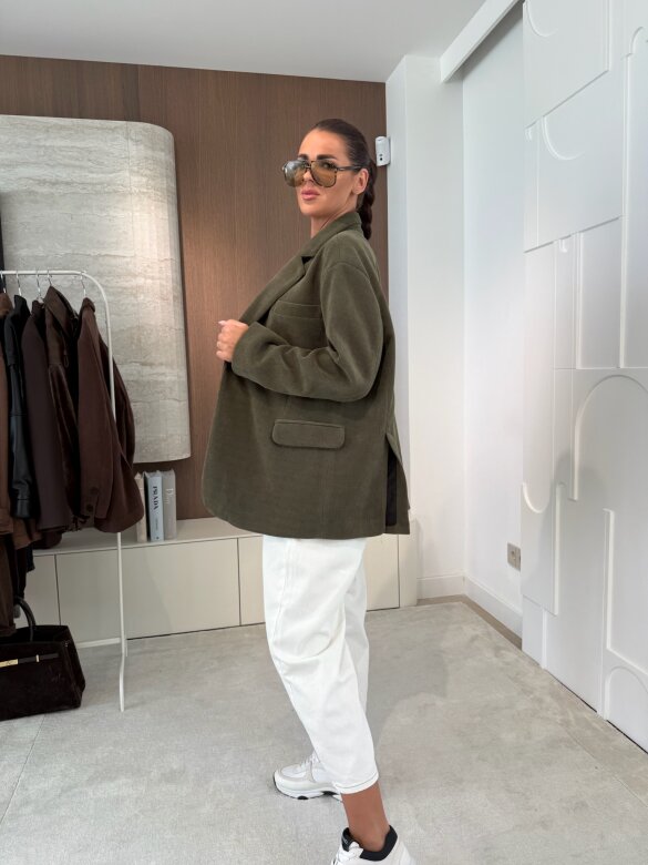 Marynarka Eralisea sztruksowa zielona