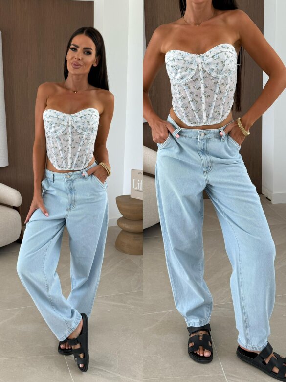 Spodnie Venessi jeans jasnoniebieskie 