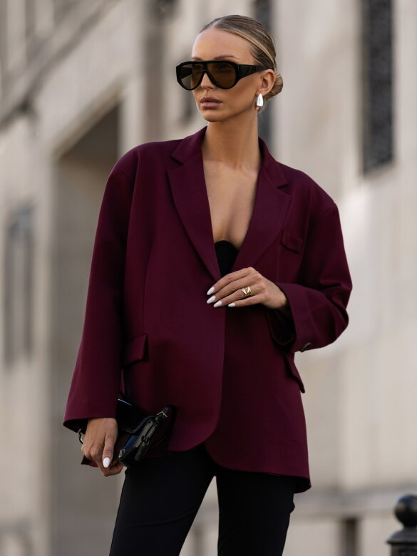 Blazer Eva with viscose claret