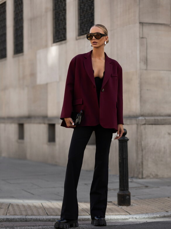 Blazer Eva with viscose claret
