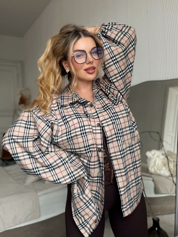 Shirt Lena beige-red