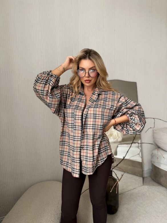 Shirt Lena beige-red