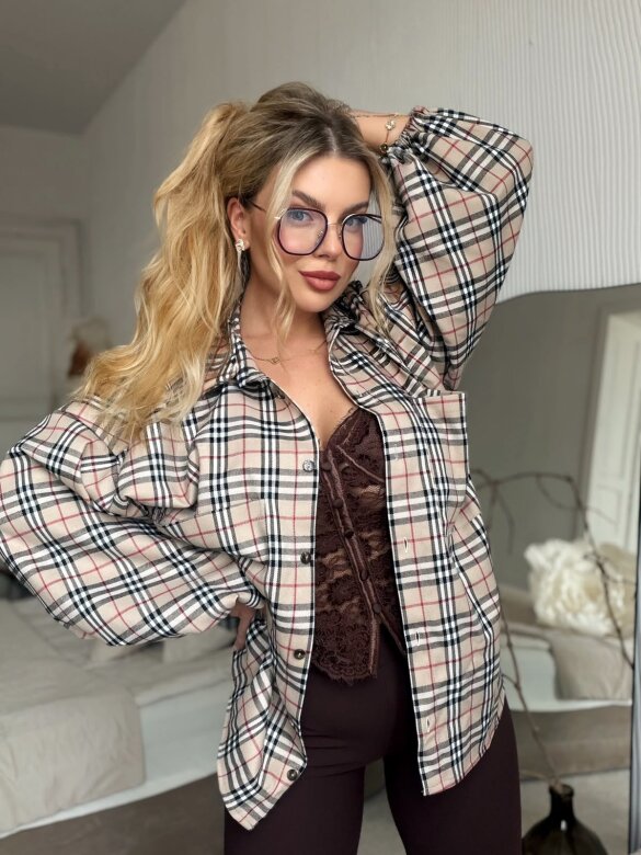 Shirt Lena beige-red