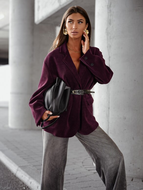 Blazer Eralisea corduroy plum