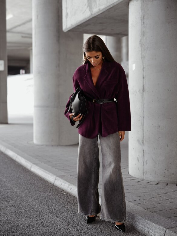 Blazer Eralisea corduroy plum