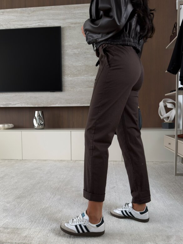 Trousers Ello cotton chocolate