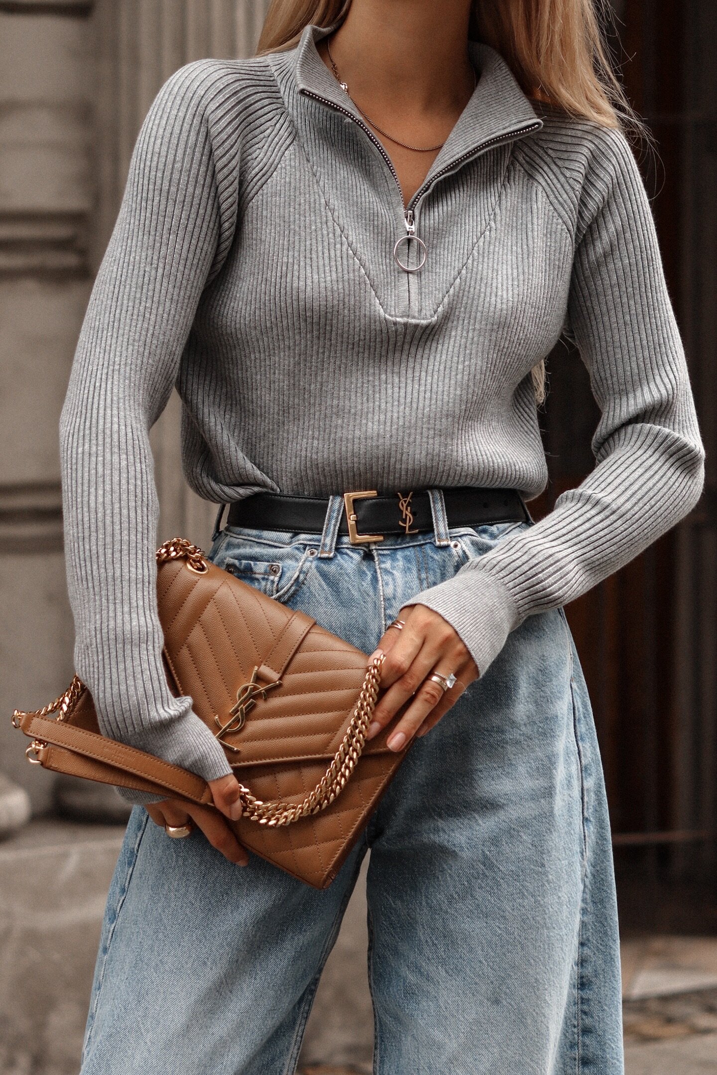 Sweter Allegre szary