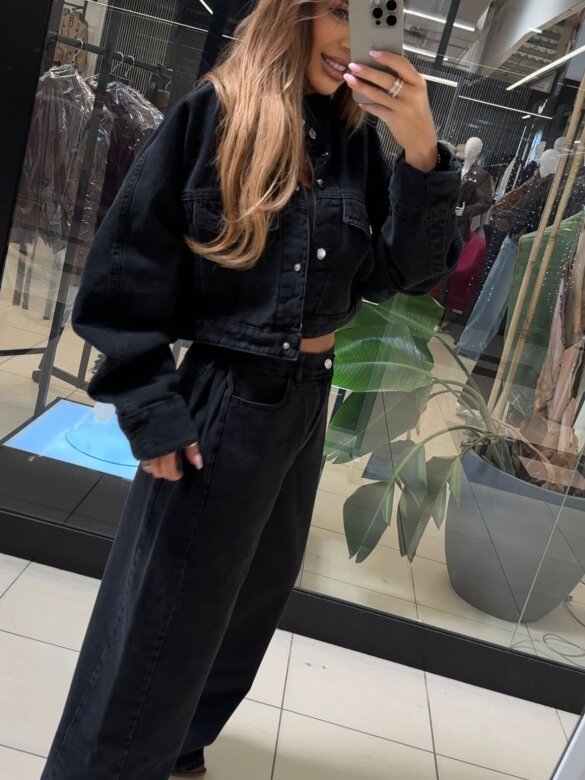 Spodnie Naomi jeans czarne