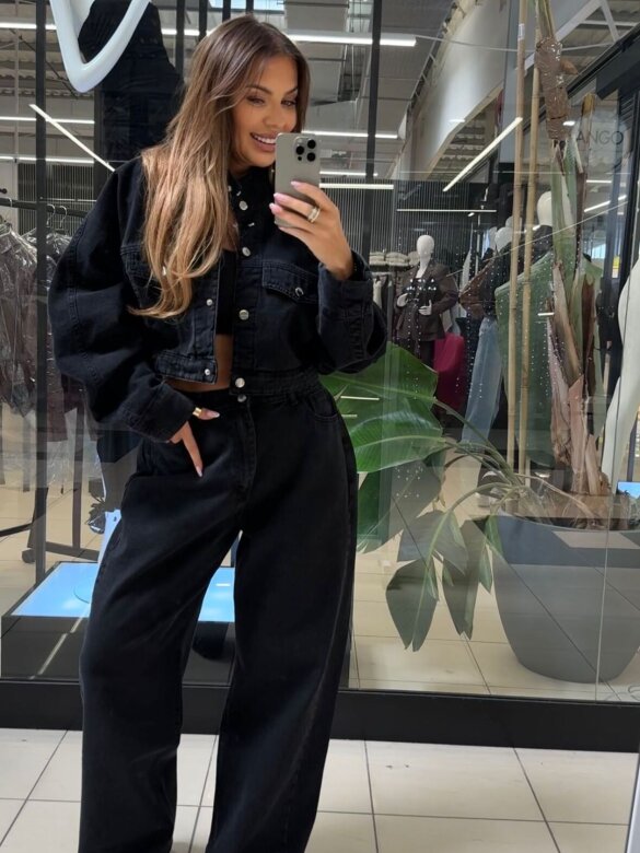 Spodnie Naomi jeans czarne