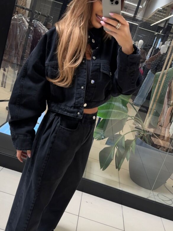 Spodnie Naomi jeans czarne