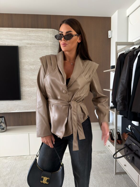 Jacket Belia eco leather latte 