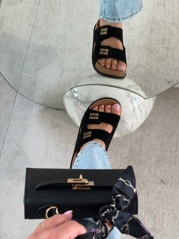 Klapki Leonardo czarne