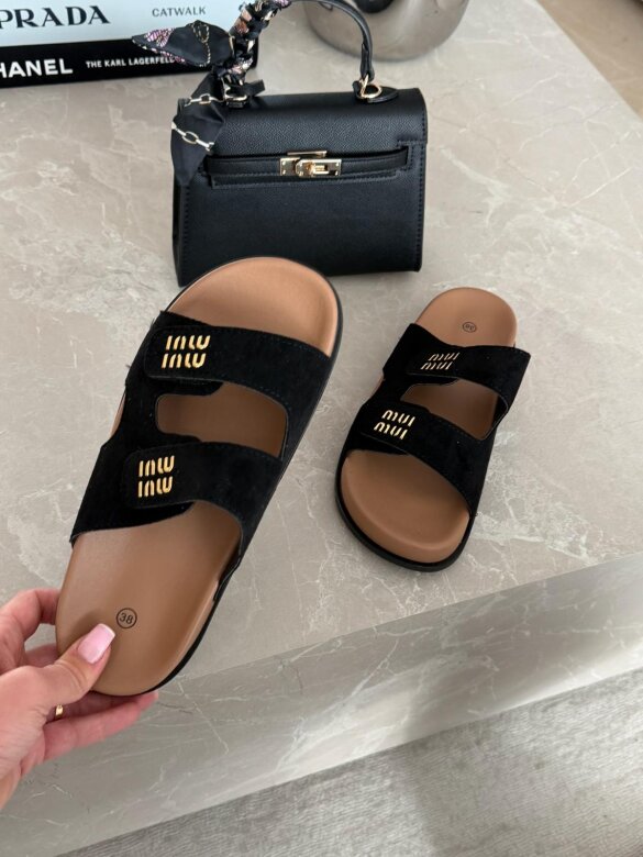 Klapki Leonardo czarne