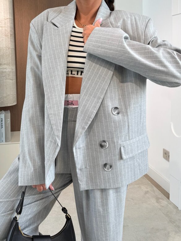 Marynarka Sindela w paski szara